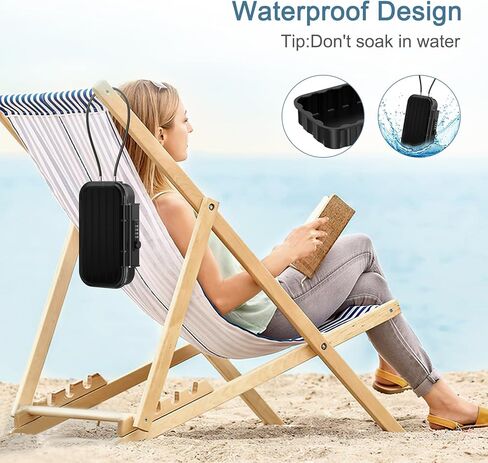 Portable Safe Box, Travel Safe Box for Beach, Combination Safe Anti-Theft Lock Box, Waterproof Mini Security Case with Removable Wire Rope Security Box for Office,Hotel,Cars in Saudi Arabia