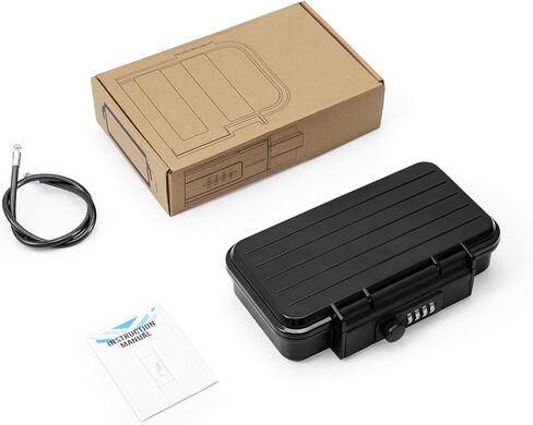 Portable Safe Box, Travel Safe Box for Beach, Combination Safe Anti-Theft Lock Box, Waterproof Mini Security Case with Removable Wire Rope Security Box for Office,Hotel,Cars in Saudi Arabia