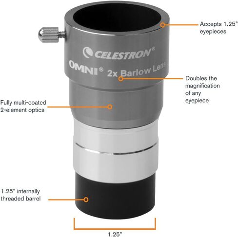 عدسات Celestron Omni 2X Barlow in Kuwait