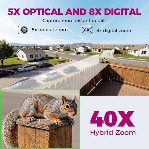 حزمة نظام كاميرا أمان xmartO 4K 8MP للخدمة الشاقة 5X Zoom، 10 قنوات WiFi 6 NVR و10 PTZ، تتبع تلقائي AI، قبة معدنية مقاومة للتخريب، WiFi6 طويل المدى، IP66 مقاوم للطقس، 0 رسوم شهرية in Kuwait