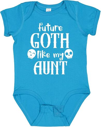 Inktastic Future Goth Like My Aunt with Skulls Baby Bodysuit in Kuwait