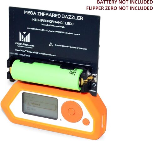 Flipper Zero Infrared Blaster Dazzler MEGA، أداء عالي 940nm 30x IR LEDs، وحدة لـ Flipper Zero، MEGA Power 90 Watt، بدون بطارية، إصدار محدود in Kuwait