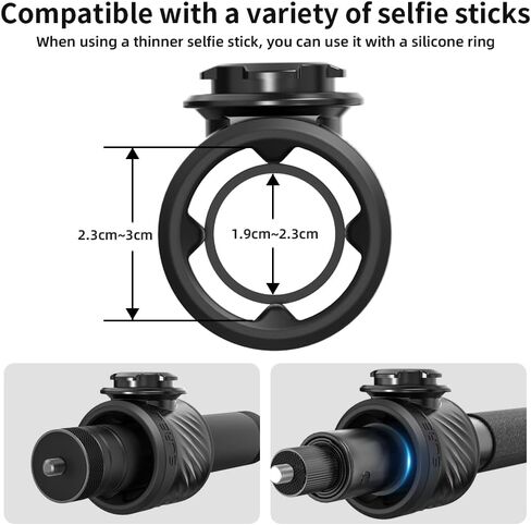 حامل حامل عصا سيلفي مغناطيسي مطور مع مشبك حزام حقيبة ظهر سريع التحرير - حامل عالمي لكاميرات Insta360 X5/X4، DJI Action 6/5 Pro/4، GoPro 13/12/11 والمزيد من كاميرات الحركة in Kuwait