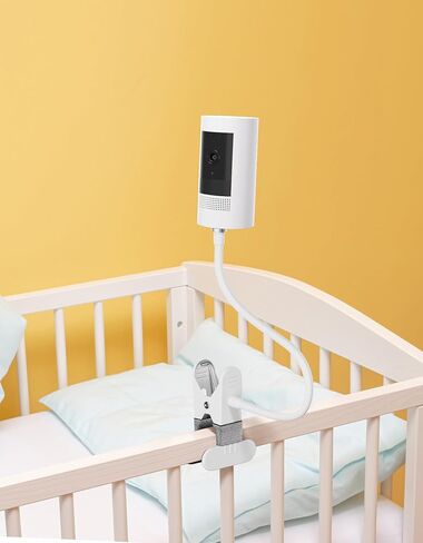مشبك تثبيت مرن على شكل رقبة معقوفة لكاميرا Ring Stick Up Cam (الجيل الثالث)، كاميرا خارجية بالإضافة إلى بطارية Stick Up Cam Pro، دعامة مشبك بدون مثقاب مع تعديل 360 درجة، حامل كاميرا عالمي 1/4 بوصة - أبيض، عبوتان in Kuwait