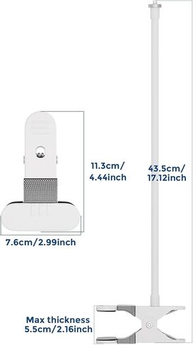 مشبك تثبيت مرن على شكل رقبة معقوفة لكاميرا Ring Stick Up Cam (الجيل الثالث)، كاميرا خارجية بالإضافة إلى بطارية Stick Up Cam Pro، دعامة مشبك بدون مثقاب مع تعديل 360 درجة، حامل كاميرا عالمي 1/4 بوصة - أبيض، عبوتان in Kuwait