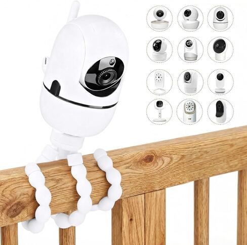 حامل ثلاثي القوائم مرن لمراقبة الأطفال متوافق مع Infant Optics DXR-8 Pro، Nanit Pro، Owlet، Eufy، HelloBaby، Motorola، Vtimes، Arenti، VTech، Babysense وغيرها من كاميرات الأطفال مع فتحة لولبية 1/4 in Kuwait