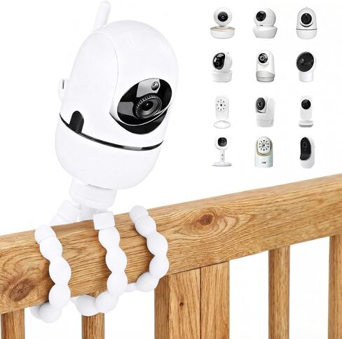 حامل ثلاثي القوائم مرن لمراقبة الأطفال متوافق مع Infant Optics DXR-8 Pro، Nanit Pro، Owlet، Eufy، HelloBaby، Motorola، Vtimes، Arenti، VTech، Babysense وغيرها من كاميرات الأطفال مع فتحة لولبية 1/4 in Kuwait