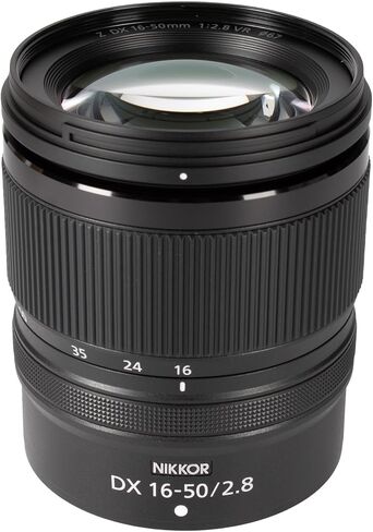 Nikon NIKKOR Z DX 16-50mm f/2.8 VR Standard Zoom Lens, Z Mount APS-C Mirrorless 24-75mm Equivalent, Fast Aperture, Travel Photography Lens Bundle with 32 Gb Memory Card + Filter Kit + More in Kuwait