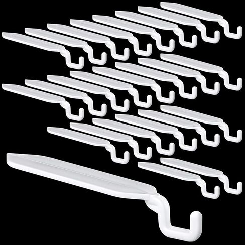 Yinkin Flat 3" Light Hooks Plastic Hooks Christmas Light String Hanging Patio Hook for Solid Insulated Aluminum String Hanging up to 4 Lbs(24 Pcs) in Saudi Arabia