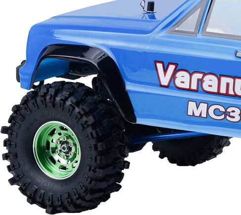 DJX RC Wheels 4pcs 1.9 بوصة Beadlock RC Rims المحور لمجموعة 1:10 RC Crawler Car Axial SCX10 II 90046 SCX10 III TRX4 D90 12mm hex upgrade accessisory (Green) in Kuwait