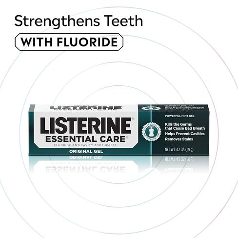 Listerine Essential Care Original Gel Fluoride Toothpaste, 4.2 Ounce (Pack of 6) in Saudi Arabia