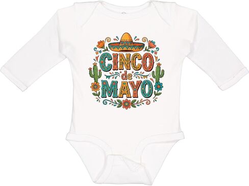 inktastic Cinco De Mayo Celebration Long Sleeve Creeper in Saudi Arabia
