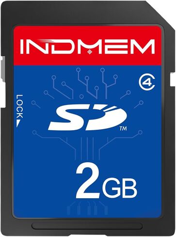 INDMEM 2 Pack SD Card 2GB Class 4 Flash Memory Card 2G SLC Stanard Secure Digital Cards (2PC) in Kuwait