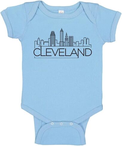 TATY Kids Skyline Cleveland Ohio Baby Infant Bodysuit in Kuwait