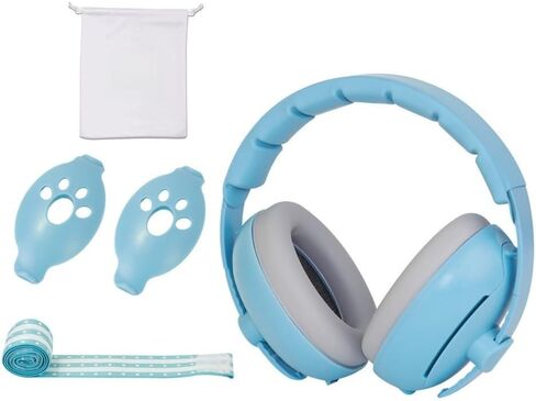 2-in-1 Baby Ear Muffs, Baby Ear Protection Noise Cancelling Headphones, Noise Reduction Earmuffs for Sleep Airplane Travel in Saudi Arabia