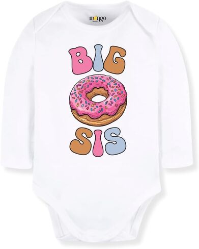 Big Sister Donut Tee Sister Baby bodysuit, Kids & Toddler T-Shirt - Cute Girl tee Big Sister Surprise in Saudi Arabia