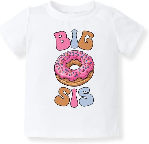 Big Sister Donut Tee Sister Baby bodysuit, Kids & Toddler T-Shirt - Cute Girl tee Big Sister Surprise in Saudi Arabia
