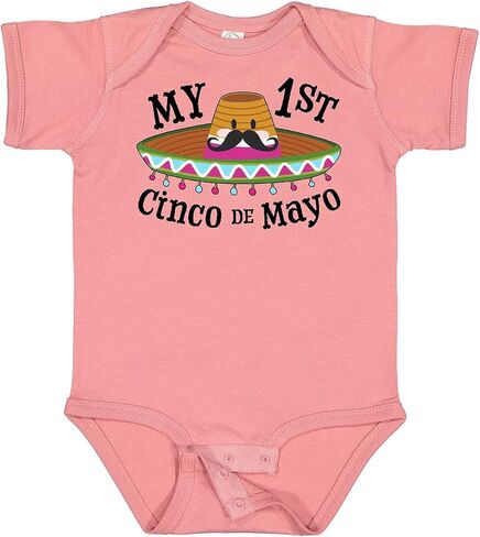inktastic My First Cinco De Mayo- Sombrero and Mustache Baby Bodysuit in Kuwait