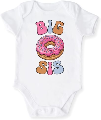 Big Sister Donut Tee Sister Baby bodysuit, Kids & Toddler T-Shirt - Cute Girl tee Big Sister Surprise in Saudi Arabia