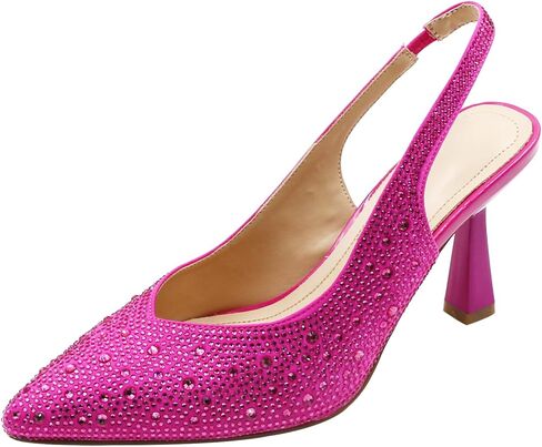 Women Pointed Toe Sparkly Rhinestone Rhinestones Pearls Stiletto Closed Toe Kitten Heels Pumps Sling Back Heels Wedding for Bride Comfortable Dress Shoes in Kuwait