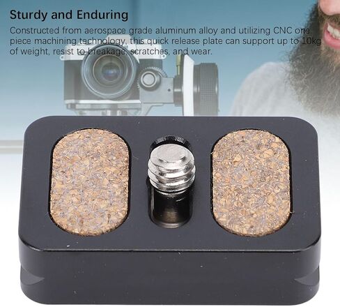 Pomya 20mm Arca Compatible Storage Case Plate with 1/4in Screw, Antislip Pad & Scale Ruler, CNC Aluminum Alloy Tripod Mounting Adapter for DSLR Camera in Kuwait