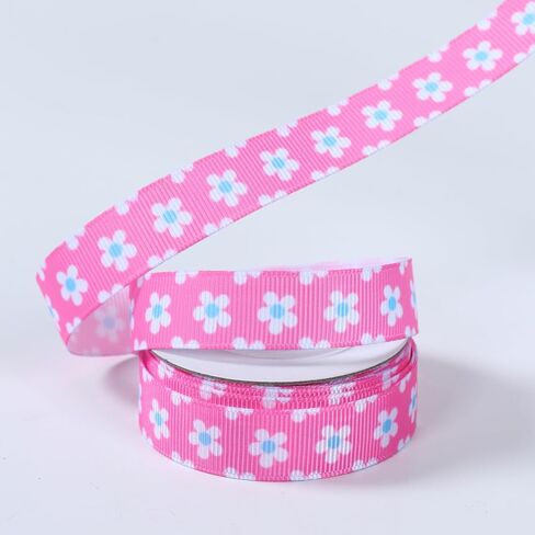 1 Roll 5 Yard Happy Easter Ribbon, Text Patterns Grosgrain Ribbon, Soft Natural Craft Fabric Decorative Wrapping for Wreath Gift Wrapping Spring Basket Decoration Sewing Supplies in Saudi Arabia