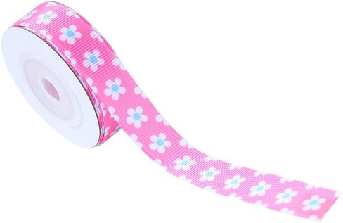 1 Roll 5 Yard Happy Easter Ribbon, Text Patterns Grosgrain Ribbon, Soft Natural Craft Fabric Decorative Wrapping for Wreath Gift Wrapping Spring Basket Decoration Sewing Supplies in Saudi Arabia