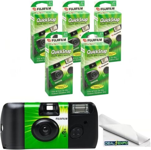 كاميرا Fujifilm QuickSnap Flash 400 للاستخدام مرة واحدة (5 عبوات) in Kuwait