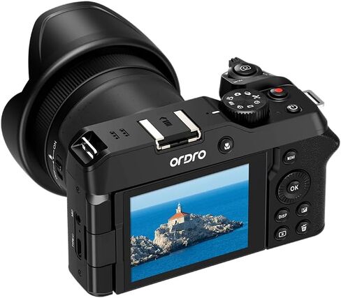 Ordro D130 5K Digital Camera for Photography | 56MP Autofocus Vlogging Camera | 18X Zoom Digital Camera | 270°Flip Screen 2.8" | Compact Travel Cameras for Beginners | App WiFi Control in Kuwait