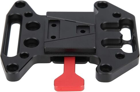 Universal V Shape Battery Plate Made of Aluminium Alloy, High Reliability Camera Accessory with Safety, CNC Processed, Compatible with All V Mount Batteries, Black in Kuwait
