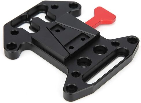 Universal V Shape Battery Plate Made of Aluminium Alloy, High Reliability Camera Accessory with Safety, CNC Processed, Compatible with All V Mount Batteries, Black in Kuwait
