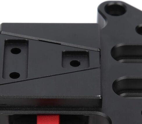 Universal V Shape Battery Plate Made of Aluminium Alloy, High Reliability Camera Accessory with Safety, CNC Processed, Compatible with All V Mount Batteries, Black in Kuwait