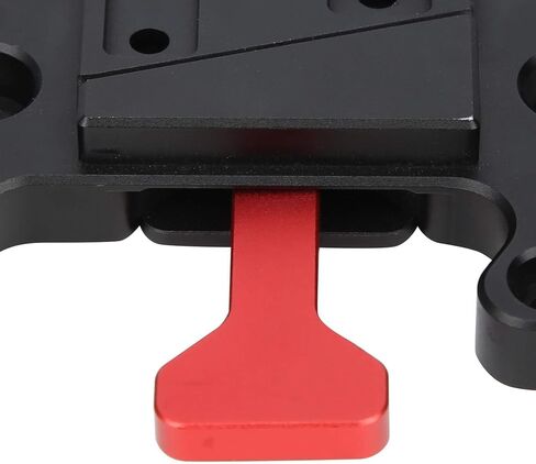 Universal V Shape Battery Plate Made of Aluminium Alloy, High Reliability Camera Accessory with Safety, CNC Processed, Compatible with All V Mount Batteries, Black in Kuwait
