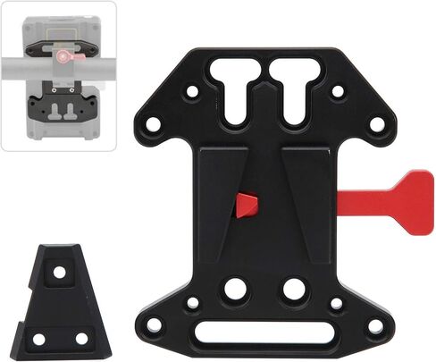 Universal V Shape Battery Plate Made of Aluminium Alloy, High Reliability Camera Accessory with Safety, CNC Processed, Compatible with All V Mount Batteries, Black in Kuwait