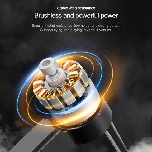 Brushless Motor Drone with Camera, 4K HD Camera Foldable FPV Drone, RC Quadcopter with Obstacle Avoidance, Optical Flow Positioning, 3D Flips, Headless Mode, Trajectory Flight, 2 Batteries in Kuwait