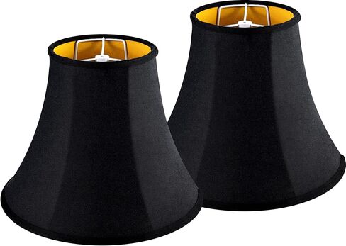 Creme White Bell Lamp Shades Set of 2 Medium Shade 6.7''Top x 13''Bottom x 10''High(Spider) Traditional Lampshade for Table & Bedside Lamp - Replacement Lampshades By JERHOUS in Kuwait