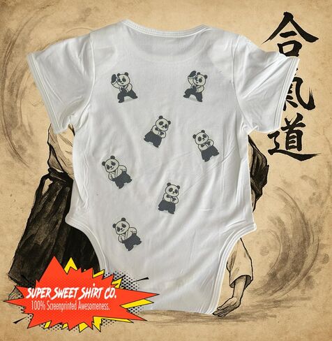 Steven Seagal Panda Baby Bodysuit – Cute Martial‑Arts Panda Onesie – Funny Newborn & Infant Gift in Kuwait