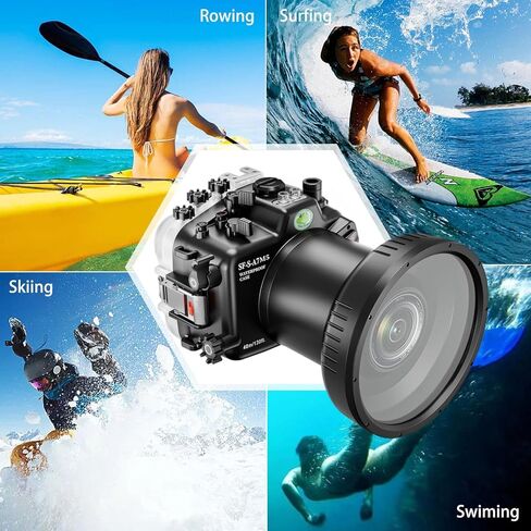 غطاء Searogs تحت الماء لهاتف Sony A7M5 I A7 V [40M/130FT] غطاء مقاوم للماء للغوص لهاتف Sony ILCE-7M5 +24-70 مم F2.8 GM، FE 16-35 مم F2.8 GM، لـ Sigma 24-70 مم F2.8 in Kuwait