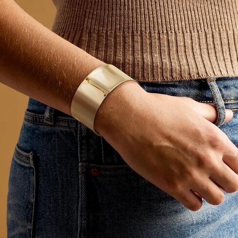 Ross-Simons Italian 14kt Yellow Gold Wide Cuff Bracelet in Saudi Arabia