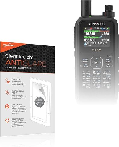واقي شاشة BoxWave متوافق مع Kenwood TH-D75A - ClearTouch مضاد للتوهج (عبوتان)، غلاف غشاء غير لامع مضاد لبصمات الأصابع in Kuwait