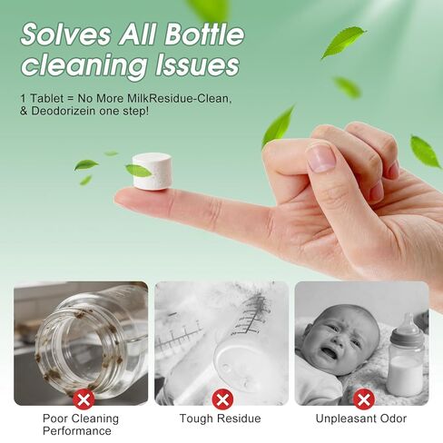Descaling Tablets 150 PCS for Momcozy Baby Brezza Grownsy Papablic Momfann Bottle Washer - Detergent Tablets for All Brands Bottles Washers Machines in Kuwait