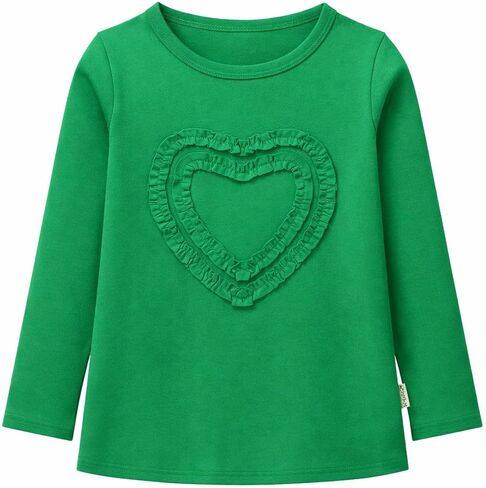 Ipuang Girls' Heart-Shaped Long Sleeve T-Shirt in Kuwait