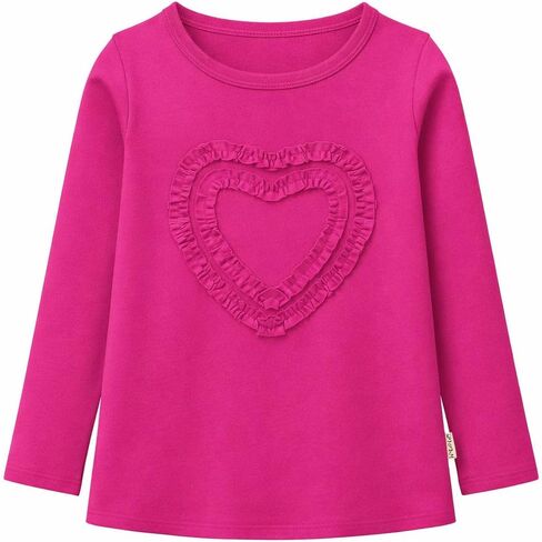 Ipuang Girls' Heart-Shaped Long Sleeve T-Shirt in Saudi Arabia