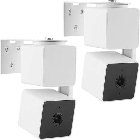UYODM 3Pack Adhesive Metal Wall Mount Bracket Compatible with Wyze Cam Pan V3/ Wyze Cam V4/V2, VHB Stick On,No Drilling Mounting Bracket for Wyze Get The Best View,Two Ways Installation in Kuwait