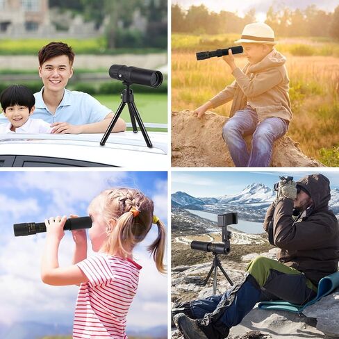 تلسكوب أحادي العين عالي القوة من Cabilock 10-300x40 تكبير معدني في الهواء الطلق للمشي لمسافات طويلة والتخييم ومشاهدة الطيور مع مشبك عالمي وحامل ثلاثي القوائم in Kuwait