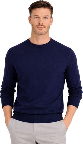Cashmeren Men's Basic Crewneck Sweater 100% Pure Cashmere Long Sleeve Round Neck Pullover in Kuwait