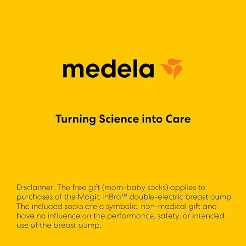 جوارب Medela المتطابقة للأم والطفل، إصدار محدود للفنانة السويسرية يائيل أندرس، جزء من حملة "معك، كل خطوة على الطريق"، هدية مع شراء مضخة الثدي السحرية القابلة للارتداء من InBra in Kuwait
