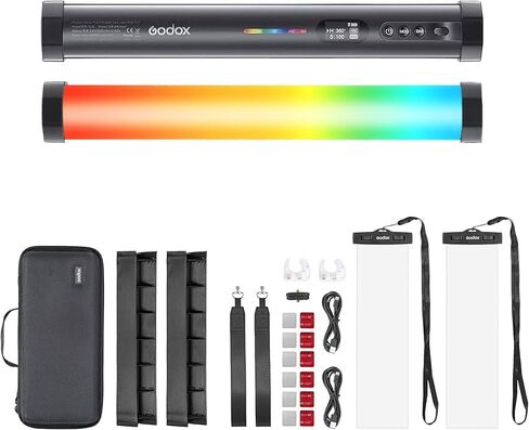 مجموعة إضاءة Godox TL30-K4 - مجموعة مصابيح أنبوبية رباعية 12 بوصة RGBWW LED مع 2700K–6500K CCT، لون 360 درجة، تطبيق وتحكم 2.4 جيجا هرتز | مجموعة إضاءة محمولة تعمل بالبطارية، مغناطيسية، أفلام وفيديو ومشاريع إبداعية in Saudi Arabia