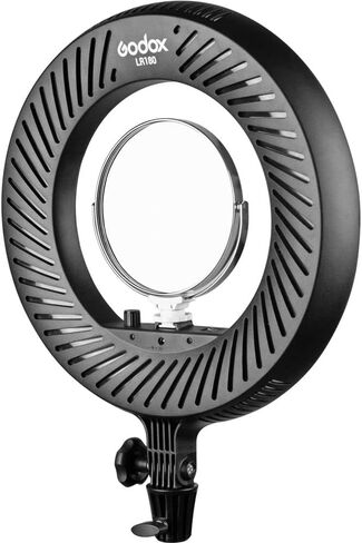 Godox 14.2″ Daylight LED Ring Light (Black), 5600K Continuous Lighting, 180 LEDs, Dimmable Output, Smartphone Holder, AC Powered Ring Light for Photo & Video (LR180BLK) in Kuwait