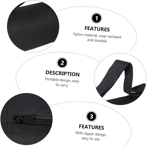 OUNONA Tripod Carrying Case and Photography Light Stand Storage Bag with Shoulder Strap, 40cm Black Nylon Tripod Holder for Outdoor Photo Studio and Travel Use in Kuwait
